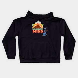 Parasaurolophus on Bass Guitar - Mesozoic Mind! Kids Hoodie